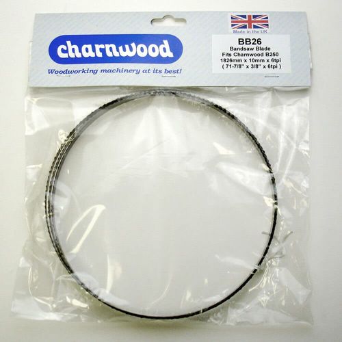 CHARNWOOD BB26 Bandsaw Blade 1826mm x 10mm x 6tpi for B250, Made in UK