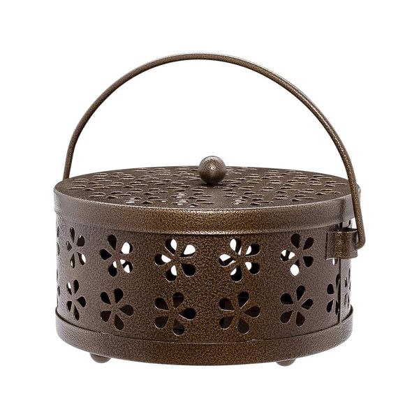 Hachibanya Mosquito Repellent Incense, Mosquito Repellent, Steel, Mosquito Trap Pot, Insect Repellent, Convenient to Carry, Mosquito Repellent Holder, Mosquito Repellent, Hanging, Bronze