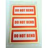 Large Do not Bend Stickers. 64 Large Do not Bend Labels. 4 x 2" 100 x 50mm. Flat Packed. EJI Labels