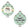YouCustomizeIt Personalized Elephant Round Pet ID Tag - Small