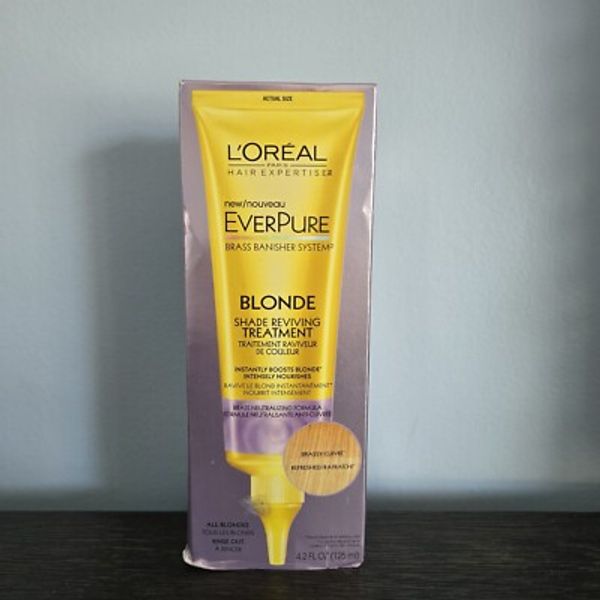 Loreal EverPure - Brass Banisher System Blonde Shade Reviving Treatment, 4.2 oz