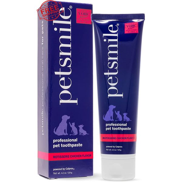 Petsmile Professional Pet Toothpaste - Cat & Dog Teeth Cleaning Supplies - Contr