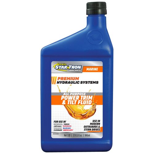 STAR BRITE PRO Star Power Trim & Tilt Fluid - Super Premium All Purpose Hydraulic Fluid for Trim Tabs, Power Tilt & Steering Systems - Anti-Wear, Anti-Foam - Outboard & Stern Drive Systems (028532)