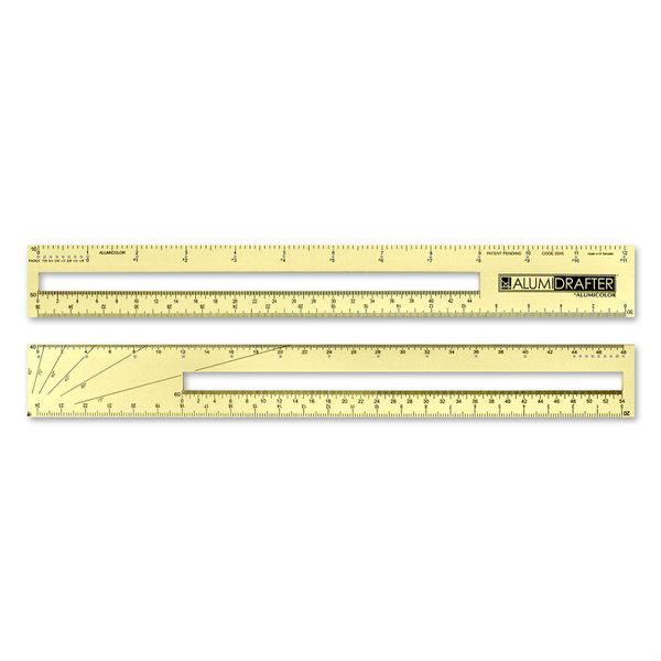 Alumicolor AlumiDrafter Engineer Drafting Tool, 6IN, Gold