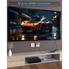RCA to HDMI Converter, Analog Composite to HDMI Adapter Compatible VCR,DVD,VHS
