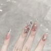 Turkalla Nail Tips, For Hands, Pack of 24, 12 Different Sizes, 3D Feel, Easy to Apply, Reusable, False Nails, Gel Nails, Nail Stickers, Hands, Nail Art, Nail Parts, Stylish, Popular Design, Beginners, Coming-of-Age Ceremonies, Weddings, Receptions