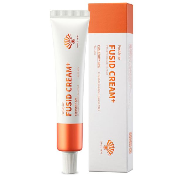 FUSIDYNE Fusid Cream Plus (Large, 1.6oz) - Fusidic Acid Moisturizer Face Cream for Daily Hydration, Even Skin Tone. Korean Moisturizer for Face with Fusiderm, Peptides, Vitamin C