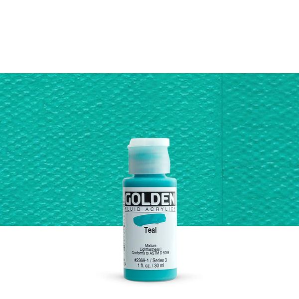 Golden : Fluid : Acrylic Paint : 30ml (1oz) : Teal III