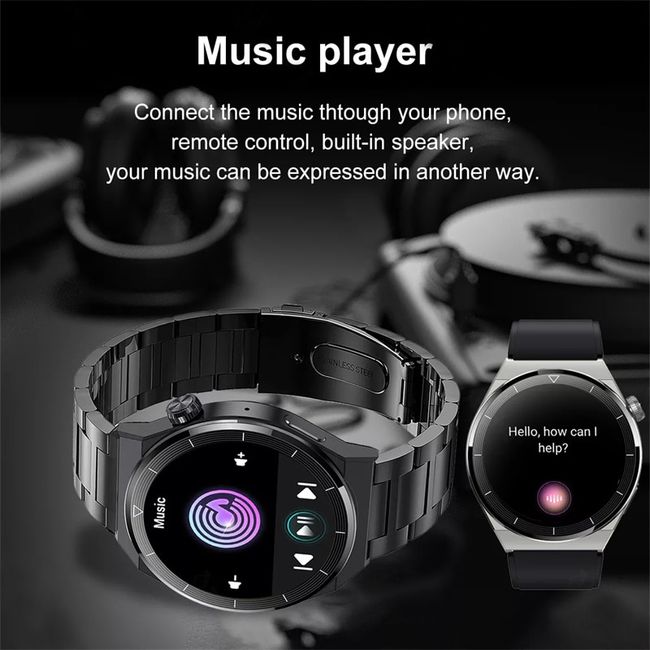 HYTRON New 2023 LV -05 Smart Watch Men AMOLED Voice Calling NFC