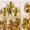 Self Tapping Threaded Inserts, 50PCS M3-M12 Carbon Steel Thread Slotted Inserts Combination Set Repair Thread Tool