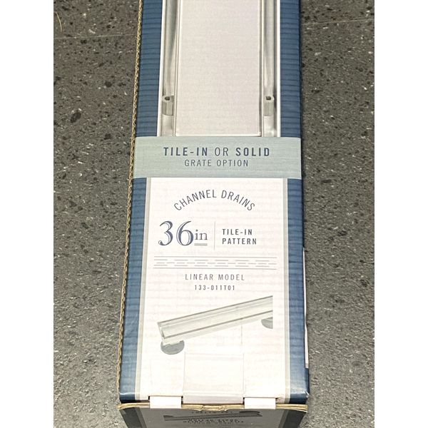 B&K 36" Tile insert  Brushed Nickel Rectangle Stainless Steel Tile Insert Drain