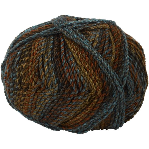 James Brett Marble Chunky Knitting Yarn 100% Soft Acrylic Wool 200g Ball (Brown & Blue Mix MC6)