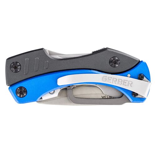 Gerber Gear Crucial Multitool EDC Pocket Knife with Needle Nose Pliers and Clip, Blue