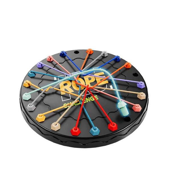 Untangle The Rope Challenge is Cool Andor Interactive Logic Puzzle Game, Family Rope Puzzle Parent-Child Toy Nursery, Day Care Center, Kindergarten, Saster Basket Stuffer Gift