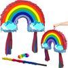 Rainbow Pinata with stick and blindfold