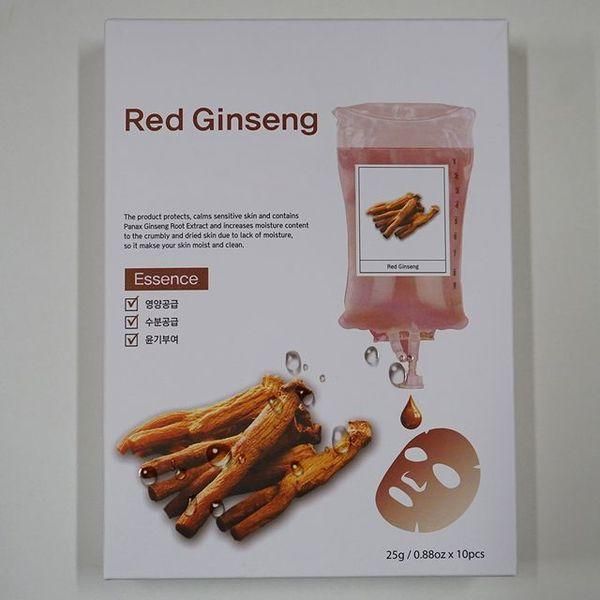 JQ Nutrition Moisture Glowing Skin Protection Mask Pack Red Ginseng 10 sheets