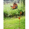 Tulip rustic with silver metal garden flower 95cm