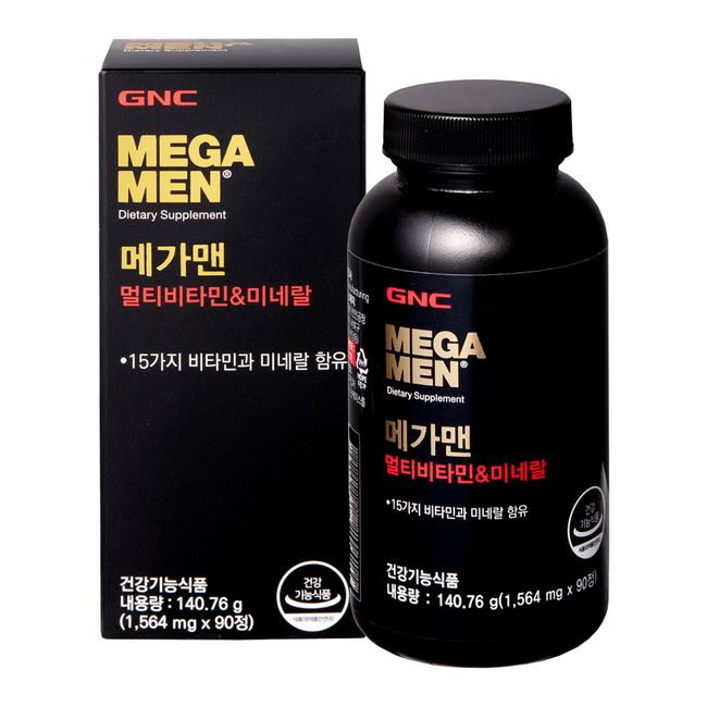 GNC Mega Man Multi-Vitamin & Mineral 90 tabs, 1 pack, 140.76g