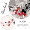 Edary Bride Wedding Hair Comb Silver Butterfly Headpiece Blak Bead Wedding Side Comb Leaf Bridal Hair Accessories for Women and Girls
