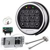 Gun Safe Lock Replacement Chrome Keypad Safe Electronic Lock Solenoid 2 Key