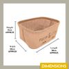 Jute Storage Baskets - Small and Large Rectangular Woven Baskets - Open Rustic Storage Solutions for the Home - Kitchen, Utility & Garden Shed Storage (3 Pack)