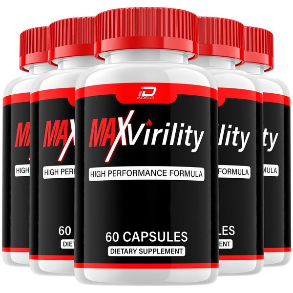 (5 Pack) MaxVirility for Men Capsules - MaxVirility Vitamin, All Natural