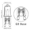 EKSAVE G9 Halogen Bulb 25W 230V 2 Pin Base Replacement Light Bulbs Dimmable Warm White (10 Pack)