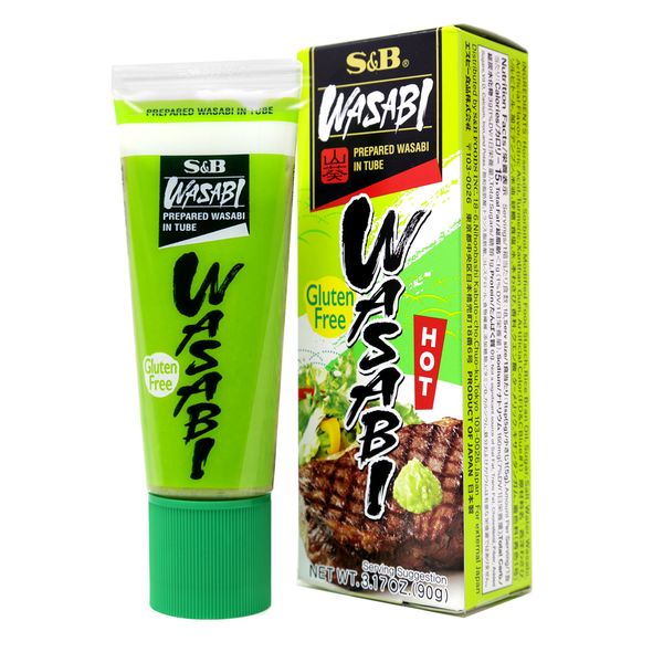 Prepared Wasabi in Tube, Family Size, 3.17 oz (90 g) Plus Bamboo Chopstick (1 Pack)