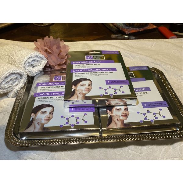 Hyaluronic Acid Spa Treatment Mask, Global Beauty Care Facial Treatment 3-Pack
