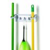 Spectrum Diversified Mop and Broom Holder and Organizer, White
