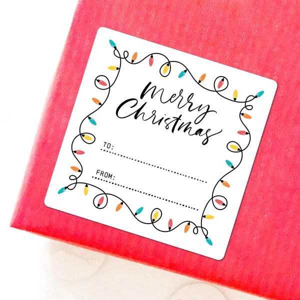 Christmas sticky gift tags personalised christmas stickers labels christmas gift labels custom christmas labels printed christmas stickers - XMAS04