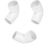 PVC Waste Pipe 90-Degree Bend Fitting, 40mm, White, Solvent Weld