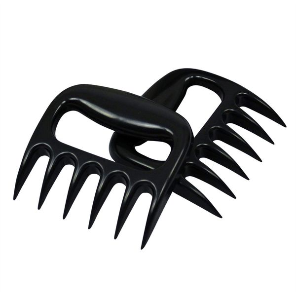 Meat Claws for Shredding - BBQ Accessories Tools Utensils - Pulled Pork Claws - Shredder Forks for Barbecue Cooking Kitchen - Heat Resistant ABS BPA3 Durable Plastic - Set of 2 Bear Paws in Black