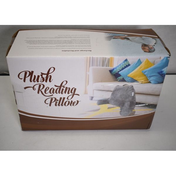 Clara Clark Plush Reading Pillow Backrest 11" Arm Rests Microfiber Material Navy