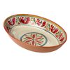 Warm Mediterranean Large Oval Melamine Serving Bowl, 33cm x 22cm