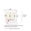 3 Count Acrylic Single Luxury Simple Modern Light Switch Surround Socket Switch Sticker Cover Solid Color - White
