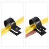 sourcing map 19mm Nylon R Type Cable Clip Wire Clamp with Screws Black 50pcs