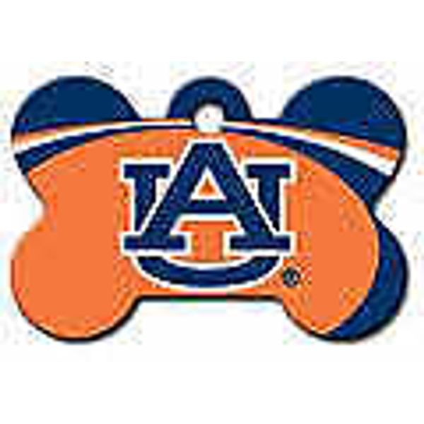 NCAA AUBURN TIGERS PERSONALIZED LARGE BONE PET ID TAG