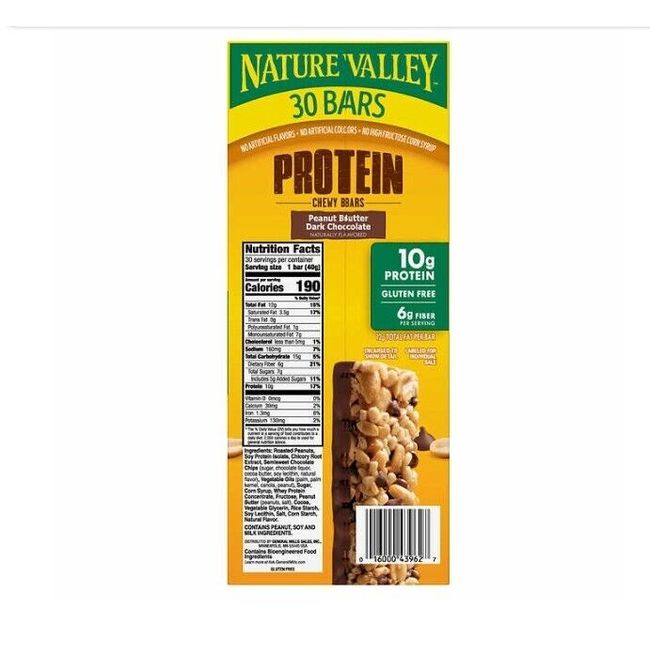 Nature Valley Peanut Butter Dark Chocolate Protein Chewy Bars (30