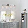 Brushed Nickel 4-Light Bathroom Vanity Light Over Mirror