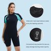 Lemorecn Women's 3mm Shorty Wetsuits Back Zip(3045A-M)