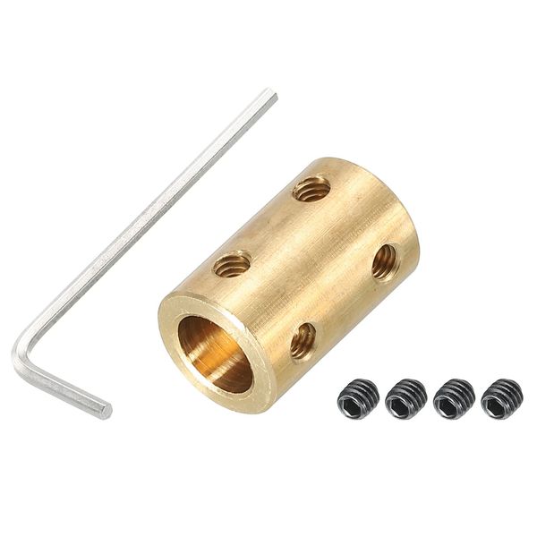 PATIKIL Motor Shaft Joint Connector Rigid Shaft Coupler Shaft Coupler Connector L22 x D16 5mm to 10mm Bore with Screw Wrench for 3D Printer 1pcs