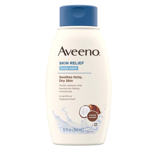 (Nourishing Coconut, 12 Fluid Ounce) - Aveeno Active Naturals Skin Relief Nourishing Coconut Gentle Scent Body Wash, 12oz