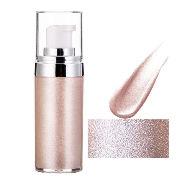 Body Shimmer Oil, Liquid Body Illuminator Drops Face Body Shimmer Oil Long Lasting Smooth Liquid Highlighter Stick Shimmer Highlighter Liquid Bronzer for Face Body Glitter(#01)