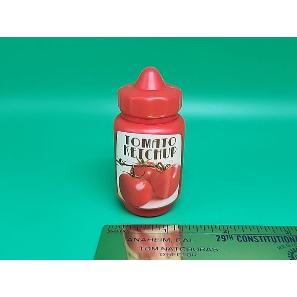 Vintage Tomato Ketchup Plastic Bottle Pretend Play Toy Food Condiment Kitchen