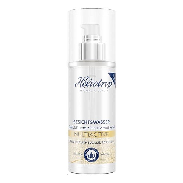 Heliotrop Gesichtswasser für anspruchsvolle, reife Haut, Vegane Gesichtsreinigung mit Rosenwasser und Aloe Vera, Vegane Formel ohne Alkohol, Multiactive Toner, 1 x 150 ml