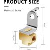3-Way Brake Line Tee with Mounting Bracket,Brass 2.0*1.0*0.81 inch, Yellow 