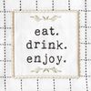 DII Kitchen Collection, Cotton, Black, Dishtowel Set, 18x28
