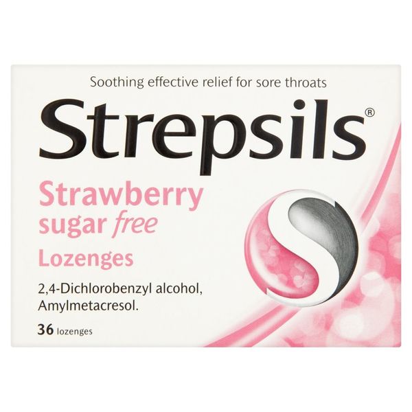 Strepsils Strawberry Sugar Free Lozenges