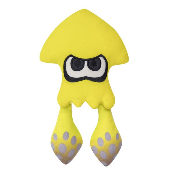 Splatoon 3 All Star Collection Squid (S), Yellow, W 5.1 x D 1.6 x H 8.7 inches (13 x 4 x 22 cm), Plush Toy SP30